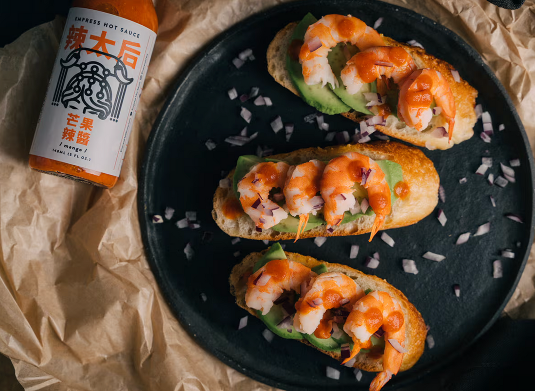 Avocado and Shrimp Open Sandwich